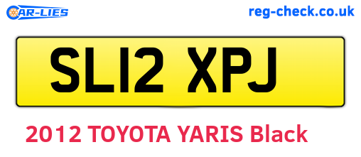 SL12XPJ are the vehicle registration plates.