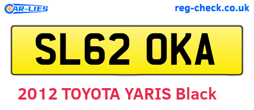 SL62OKA are the vehicle registration plates.