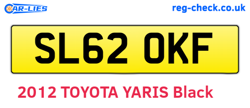 SL62OKF are the vehicle registration plates.