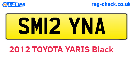 SM12YNA are the vehicle registration plates.