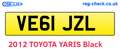 VE61JZL are the vehicle registration plates.