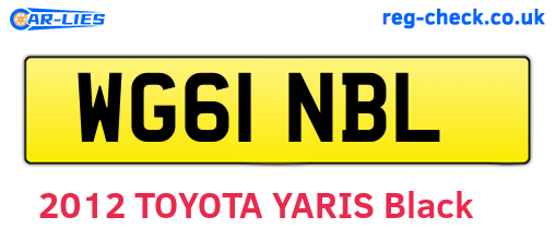 WG61NBL are the vehicle registration plates.