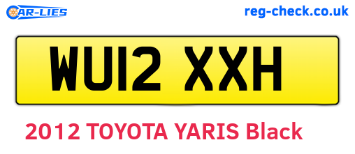 WU12XXH are the vehicle registration plates.
