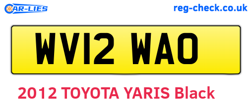WV12WAO are the vehicle registration plates.