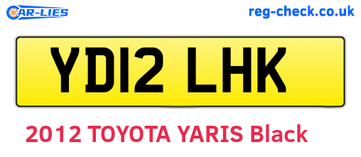 YD12LHK are the vehicle registration plates.