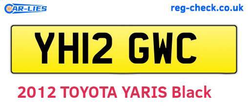 YH12GWC are the vehicle registration plates.