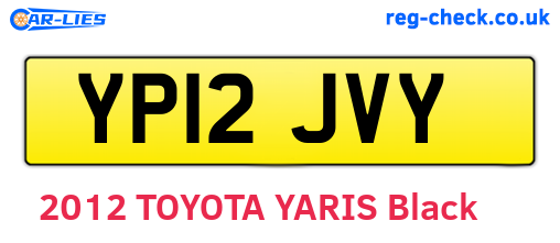 YP12JVY are the vehicle registration plates.
