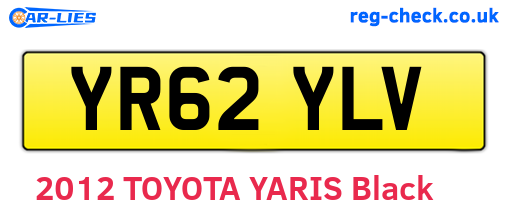 YR62YLV are the vehicle registration plates.