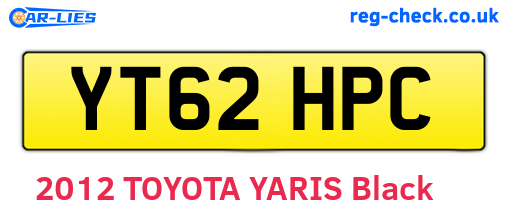 YT62HPC are the vehicle registration plates.