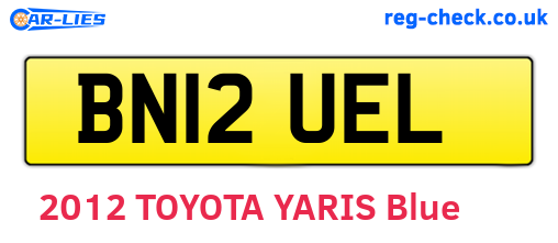 BN12UEL are the vehicle registration plates.