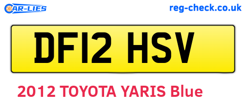 DF12HSV are the vehicle registration plates.