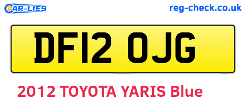 DF12OJG are the vehicle registration plates.