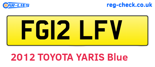 FG12LFV are the vehicle registration plates.