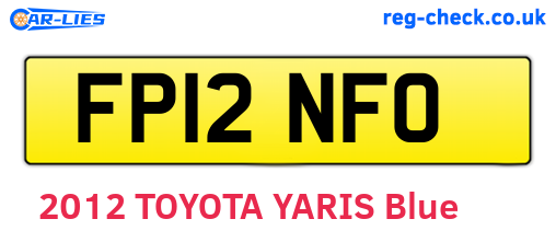 FP12NFO are the vehicle registration plates.