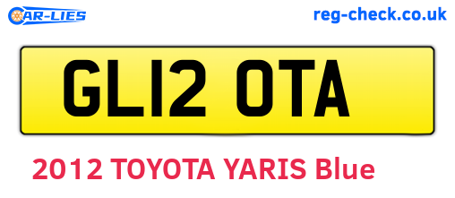 GL12OTA are the vehicle registration plates.