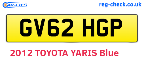 GV62HGP are the vehicle registration plates.
