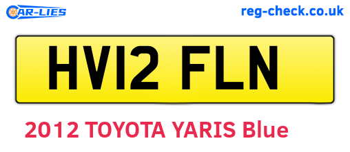 HV12FLN are the vehicle registration plates.