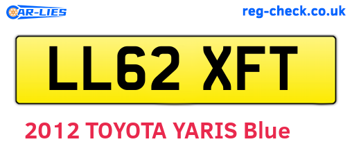 LL62XFT are the vehicle registration plates.