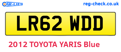 LR62WDD are the vehicle registration plates.