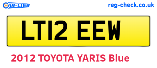 LT12EEW are the vehicle registration plates.
