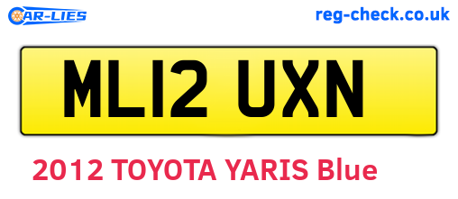 ML12UXN are the vehicle registration plates.