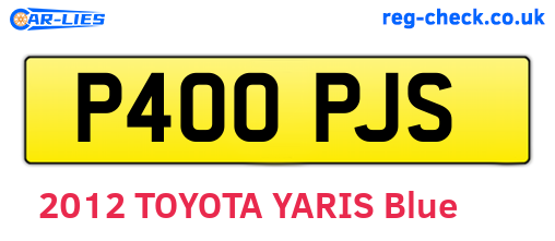 P400PJS are the vehicle registration plates.