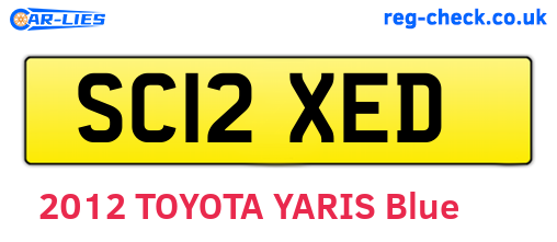 SC12XED are the vehicle registration plates.