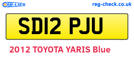 SD12PJU are the vehicle registration plates.
