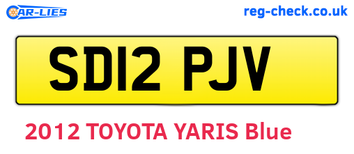 SD12PJV are the vehicle registration plates.