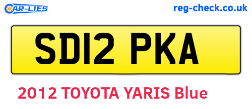 SD12PKA are the vehicle registration plates.
