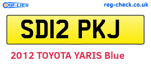 SD12PKJ are the vehicle registration plates.