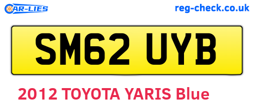 SM62UYB are the vehicle registration plates.
