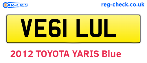 VE61LUL are the vehicle registration plates.