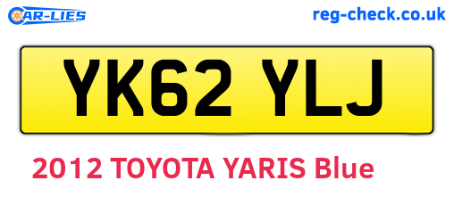 YK62YLJ are the vehicle registration plates.