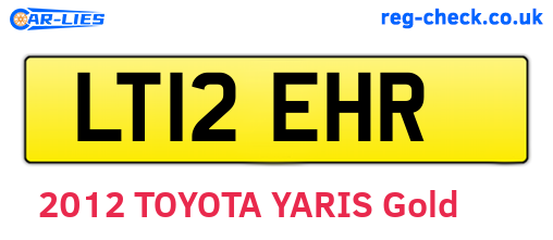 LT12EHR are the vehicle registration plates.