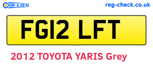 FG12LFT are the vehicle registration plates.