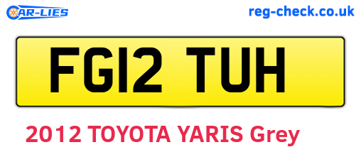 FG12TUH are the vehicle registration plates.
