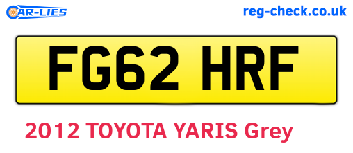 FG62HRF are the vehicle registration plates.