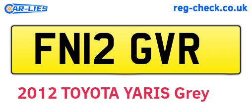FN12GVR are the vehicle registration plates.