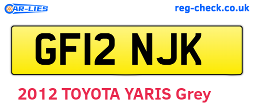 GF12NJK are the vehicle registration plates.