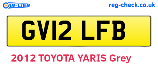 GV12LFB are the vehicle registration plates.