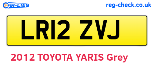 LR12ZVJ are the vehicle registration plates.