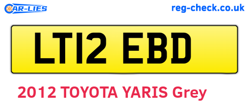 LT12EBD are the vehicle registration plates.