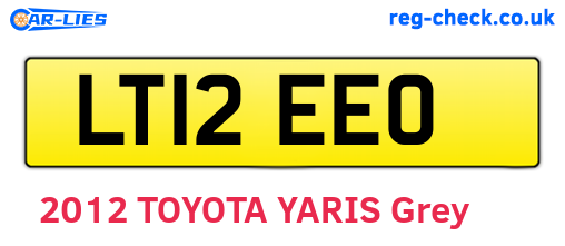 LT12EEO are the vehicle registration plates.