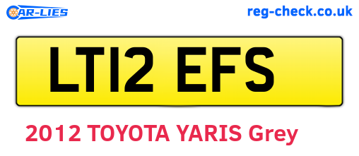 LT12EFS are the vehicle registration plates.