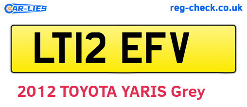 LT12EFV are the vehicle registration plates.