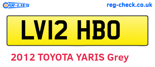 LV12HBO are the vehicle registration plates.
