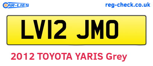 LV12JMO are the vehicle registration plates.
