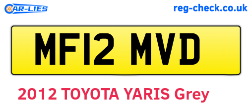 MF12MVD are the vehicle registration plates.