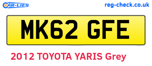 MK62GFE are the vehicle registration plates.